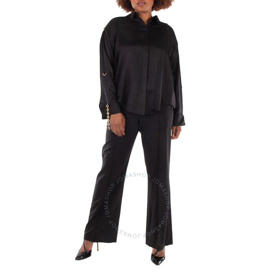 Loewe Classic Collar Long Sleeve-Silk Shirt, Brand Size 38