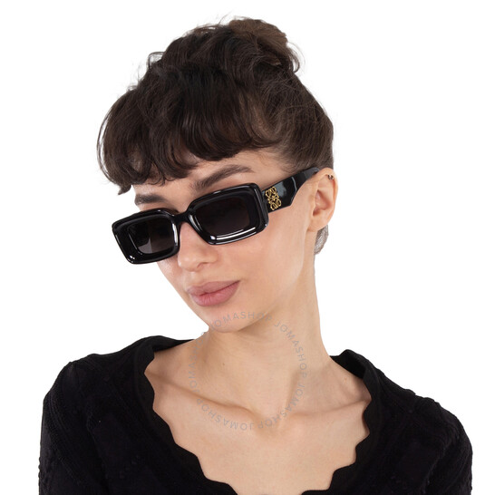 Loewe Grey Rectangular Ladies Sunglasses LW40101I 01A 46