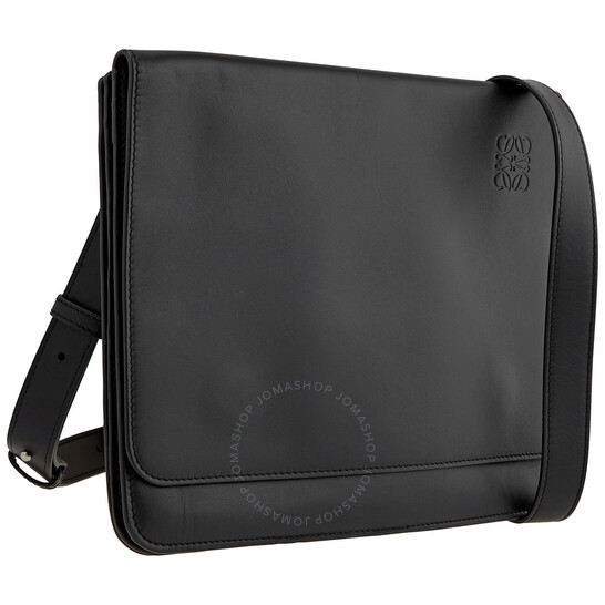 Loewe Gusset Black Men's Messenger Bag 335.54.Z13.1100