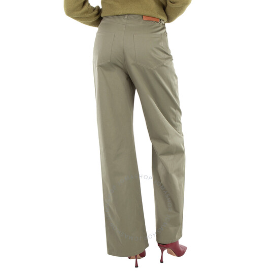 VIP【送料関税込】LOEWE HIGH-WAISTED COTTON TROUSERS Loewe High Waisted Cotton Pants, Brand Size 38 (US Size 6