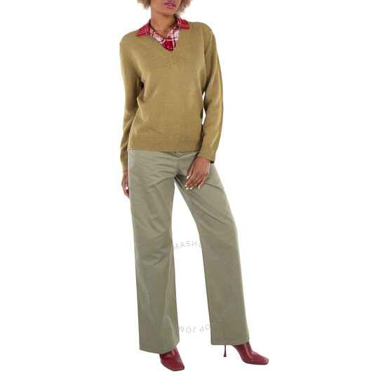 VIP【送料関税込】LOEWE HIGH-WAISTED COTTON TROUSERS Loewe High Waisted Cotton Pants, Brand Size 38 (US Size 6