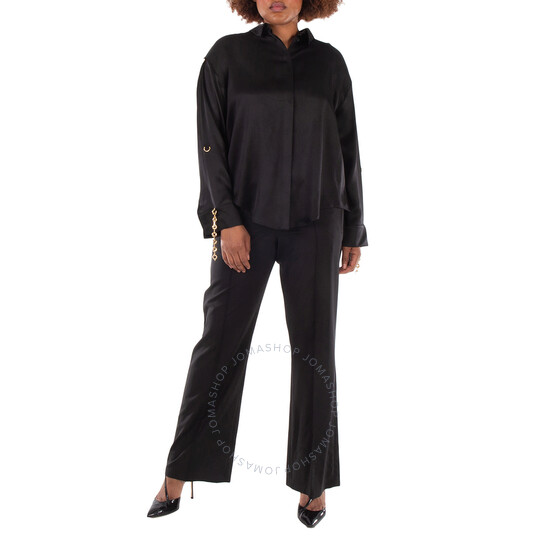 Loewe Mid Waist Straight-Leg Trousers, Size Large S540Y04XFY