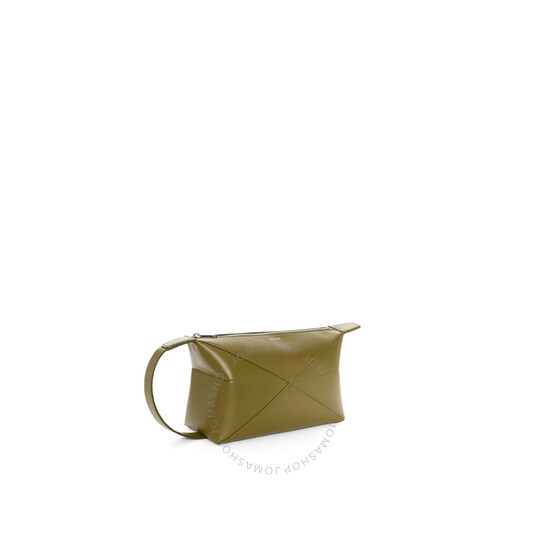 LOEWE セール★ PUZZLE FOLD WASH BAG★SUNFLOWER LOEWE Puzzle Fold Wash Bag C510WBPX01 Sunflower Shiny Calf