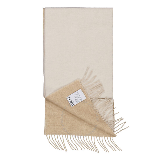 LOEWE｜ (Scarf in wool & cashmere (F811251X06 5142)) Scarf in wool and cashmere White - LOEWE