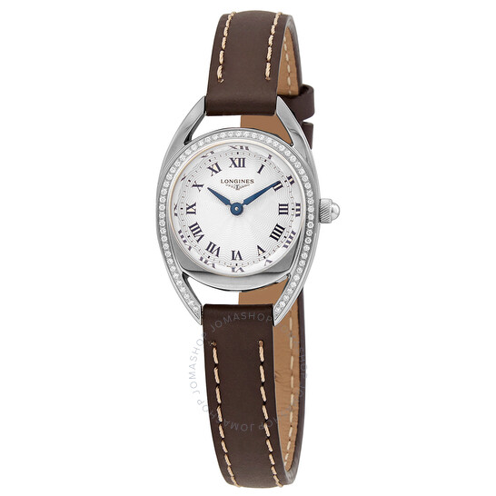 Longines Equestrian Quartz Diamond Silver Guilloche Dial