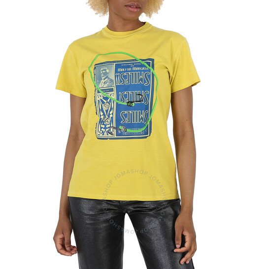 Maison Margiela Yellow Circus Smile Collage Print Cotton T