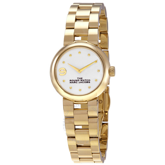 特価：Marc Jacobs The Round Quartz White Dial Ladies Watch Marc Jacobs Betty White Mother of Pearl Dial Ladies Watch