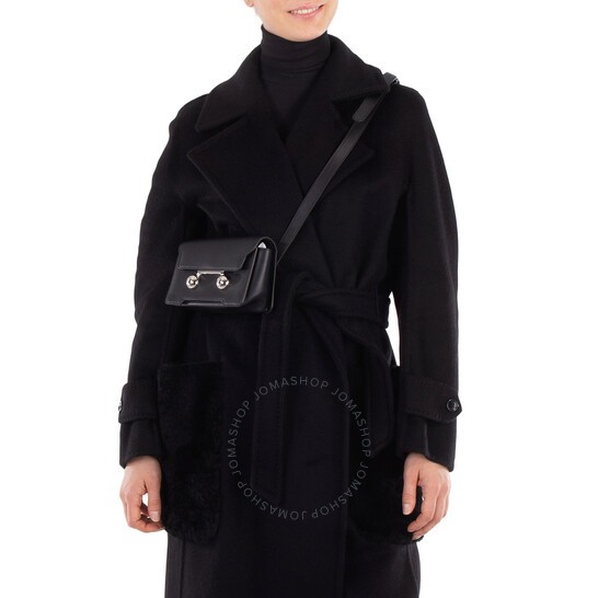 Marni Trunkaroo Leather Crossbody Bag MUMQ0022U0-BLACK