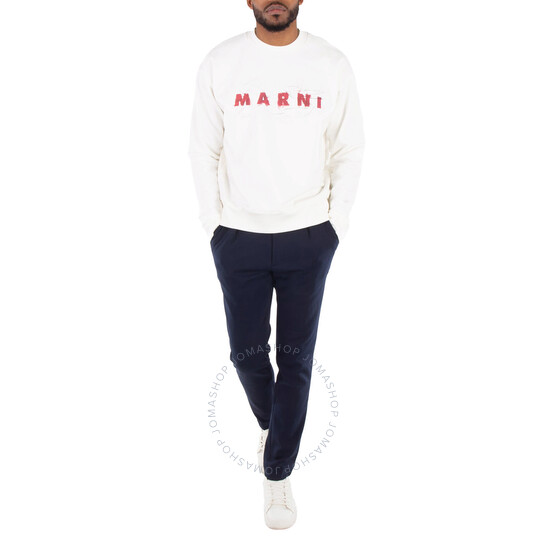 Marni Wrinkled Marni Logo Sweatshirt, Brand Size 46 (US Size