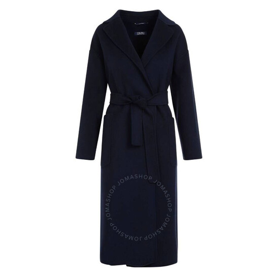 Max Mara Nina Belted Virgin Wool Coat, Brand Size 44 ( US