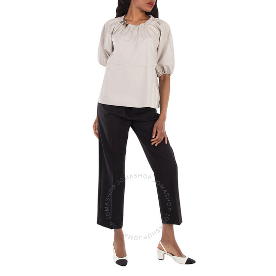 Max Mara Verbano Stretch-Wool Trousers, Brand Size 38 ( US