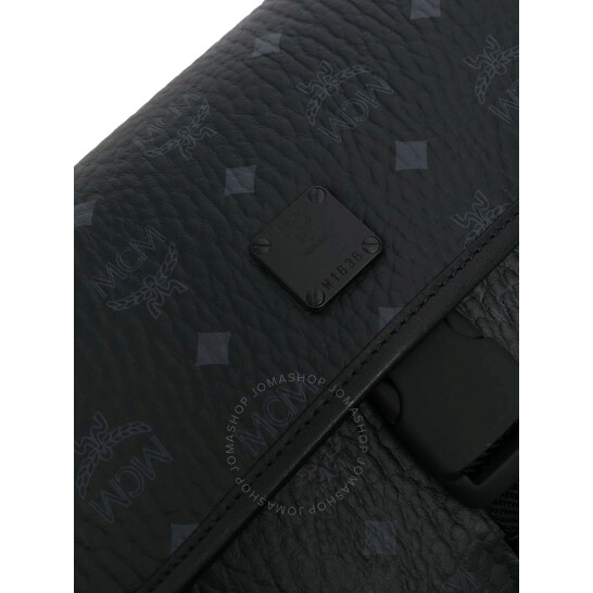 MCM Klassik Logo Messenger Bag - Black MMMCAKK01BK