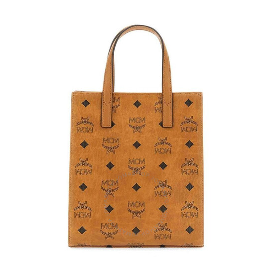 MCM Mini Aren Tote Bag In Visetos Cognac MMTAAKC02CO