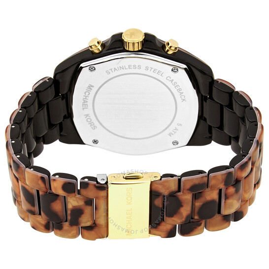 Michael Kors Bradshaw Cheetah Chronograph Quartz Black Dial