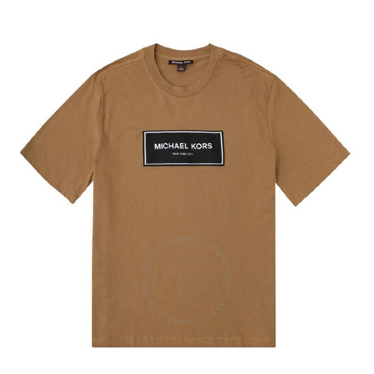FRAMeWORK LOGO T-SHRT ブラウン Michael Kors Logo-Print Cotton T-Shirt, Size Medium