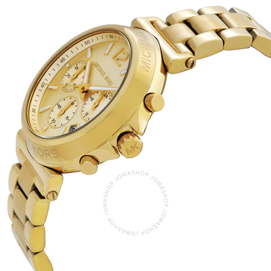 Michael Kors Maren Chronograph Quartz Gold Dial Ladies Watch