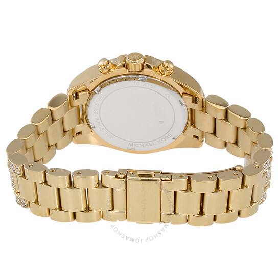 Michael Kors Mini Bradshaw Gold Dial Crystal Pave Ladies