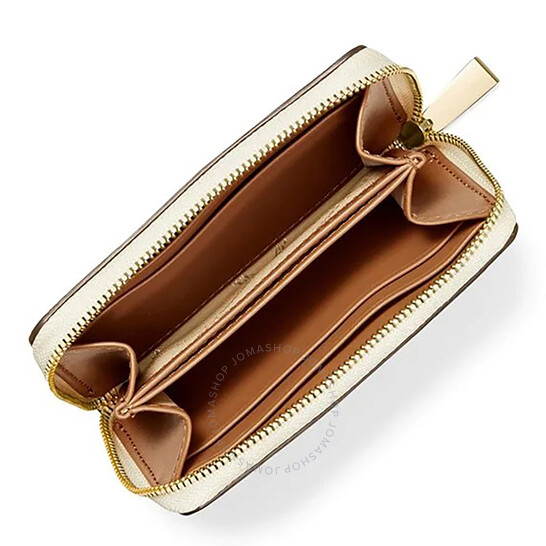 MICHAEL KORS ミニ財布 32F9GJ6D0B 149 Michael Kors White Jet Set Small Signature Zip Around Card