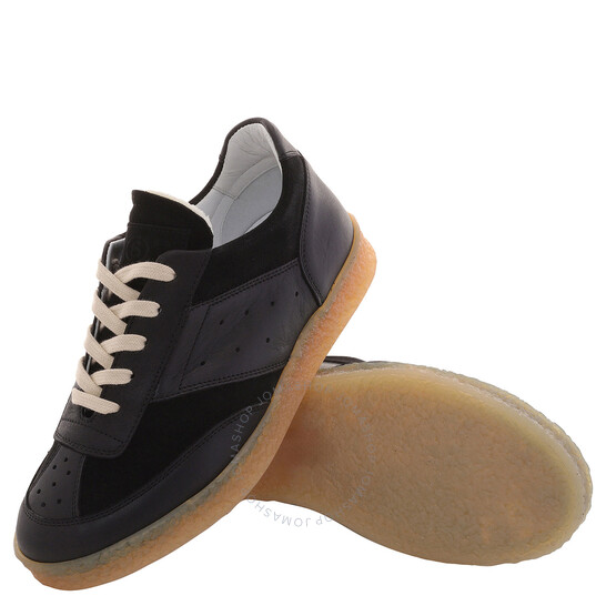 スニーカー MM6 MAISON MARGIELA Women Sneakers S59WS0212P0673 45832 T100 MM6 Ladies Black Panelled Low-Top Court Sneakers, Brand Size