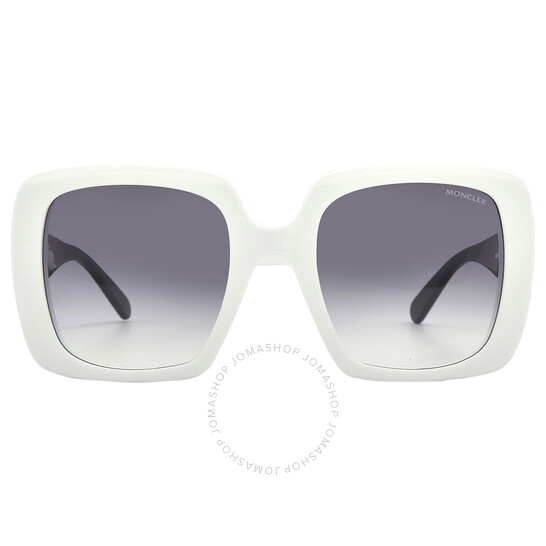 MONCLER スクエアフレムサンクラス ML0259 21B Moncler Blanche Smoke Gradient Square Ladies Sunglasses