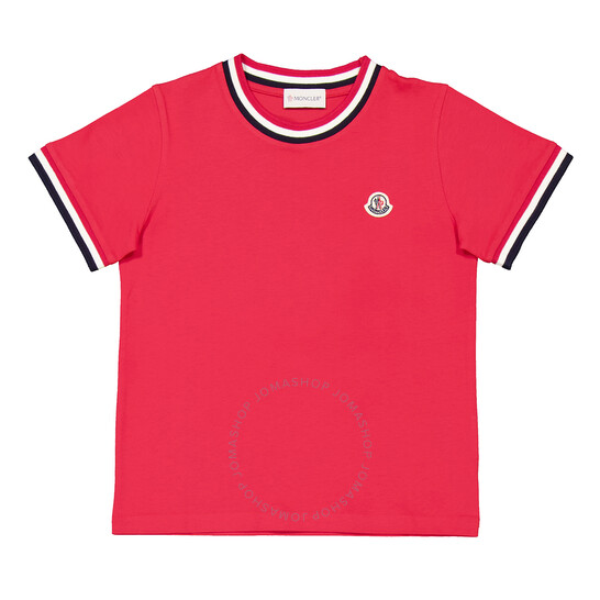 Moncler Boys Logo Patch Cotton T-Shirt, Size 8Y I29548C00023