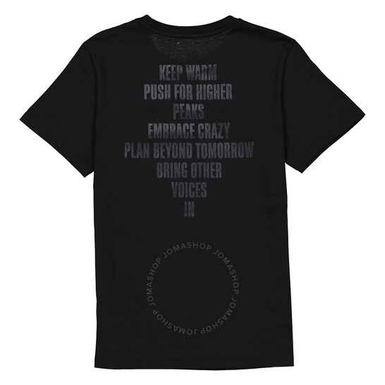 Moncler Ladies Black Logo-Print Maglia T-Shirt, Size X-Small
