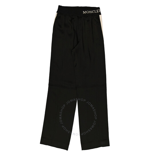 Moncler Ladies Side Stripe Tracksuit Pants in Black, Brand