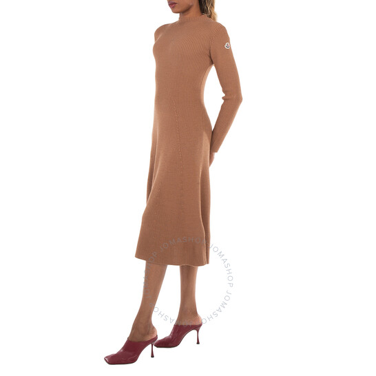 【関税＆送料込み】Moncler Boucle Knit Dress Moncler Long-Sleeve Wool Knit Midi Sweater Dress, Size Large