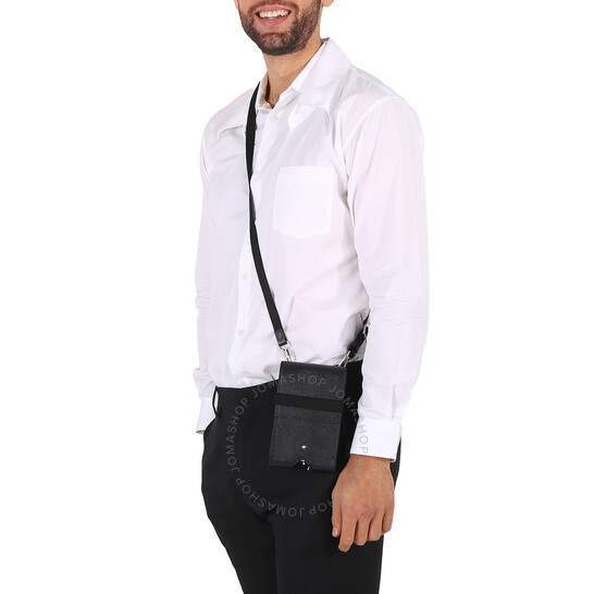【 Montblanc 】Black Sartorial Mini Envelope クロスバック Montblanc Black Sartorial Mini Envelope Pouch 128568