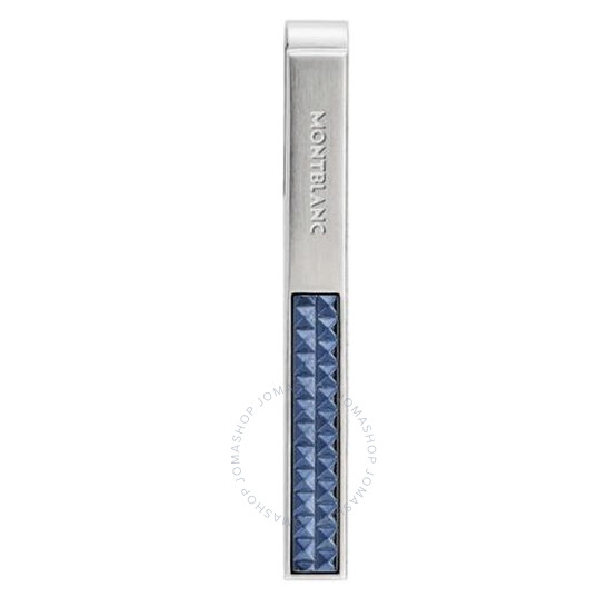Montblanc Tie Bar With Blue Patterned Inlay 123806