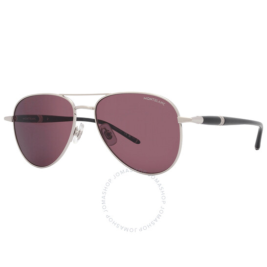 Montblanc Violet Pilot Men's Sunglasses MB0345S 002 57