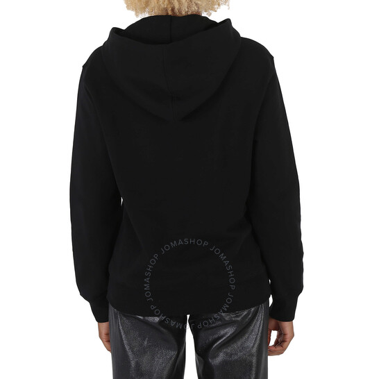 Moschino Black Cotton Burger Logo Print Hoodie, Brand Size