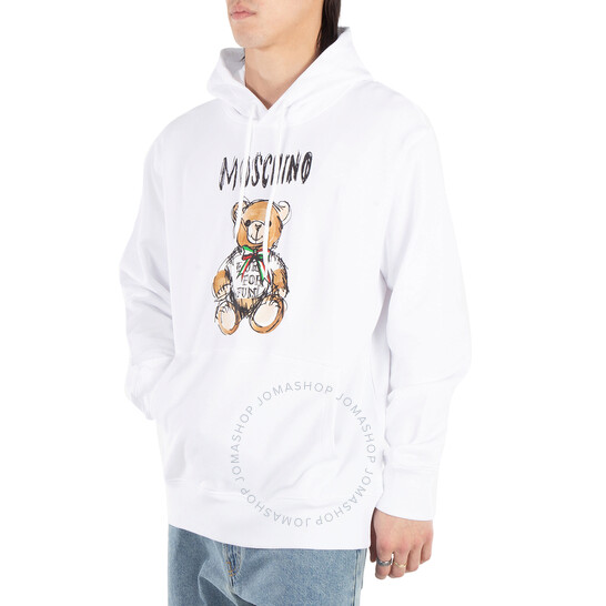 Moschino Drawn Teddy Bear Logo Hoodie, Brand Size 46 ( US