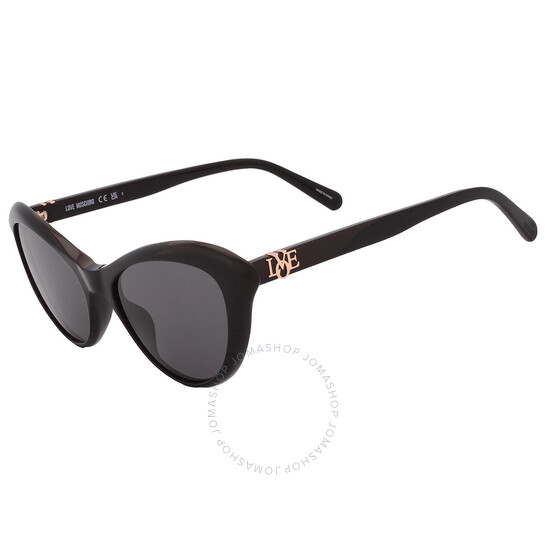 Moschino キャットアイフレムサンクラス MOL015S 789 Moschino Grey Cat Eye Ladies Sunglasses MOL015/S 0807/IR 53