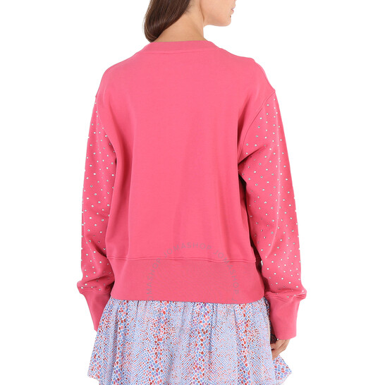 Moschino Ladies Fantasy Print Fucsia Crystal Teddy Bear