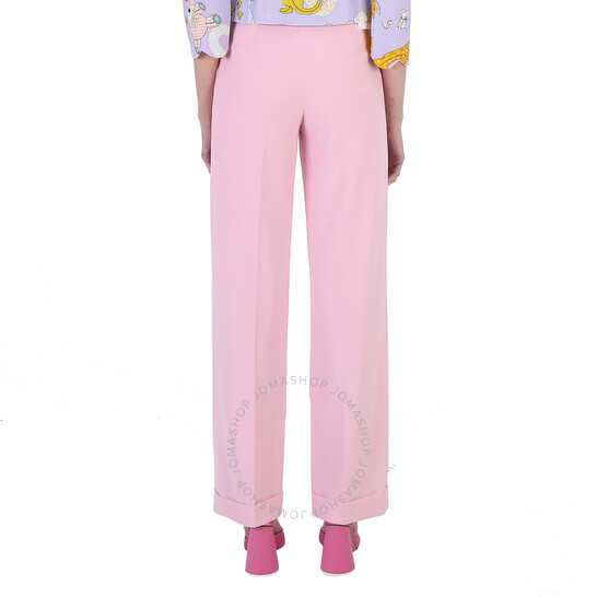 【送料&関税込】Moschino Straight-leg Pants Moschino flocked-logo straight-leg Trousers | Black | FARFETCH