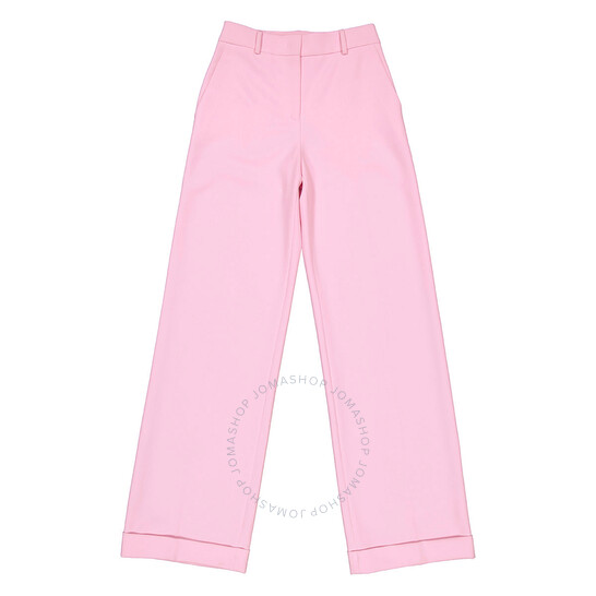 パンツ MOSCHINO Women Straight Pants A033332282188 Pink Moschino Ladies Pink Straight-Leg Trousers, Brand Size 36