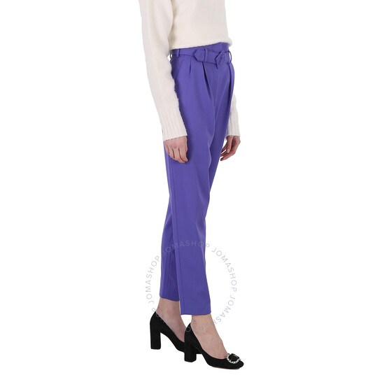 パンツ MOSCHINO Women Straight Pants 031082361208 Purple Moschino Ladies Purple Straight Leg Trousers, Brand Size 38