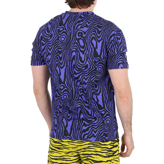 Moschino Moire-Effect Print Cotton T-Shirt, Brand Size 46