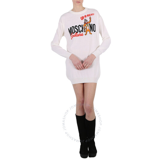 Moschino x Kellogg's Tony the Tiger Graphic Sweater Dress