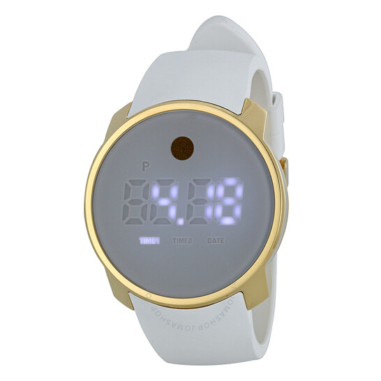 Movado Bold White Digital Dial White Silicone Ladies Watch 3600252 845960058643 Watches Bold Jomashop