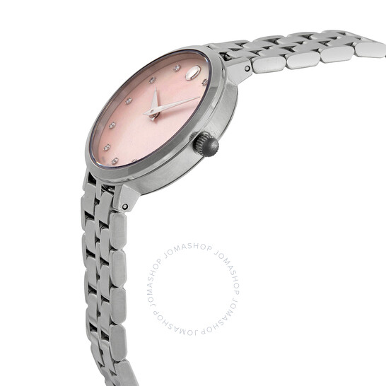Movado Kora Quartz Diamond Pink Mother of Pearl Dial Ladies
