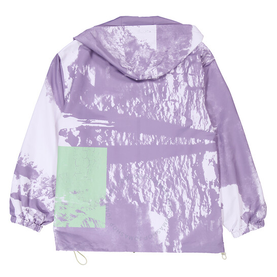 Oamc Men's Lilac Strata Tie Dye-Print Zip-Up Hooded Jacket