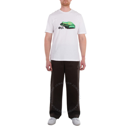 ★OAMC★ Empibian Short Sleeve T-Shirt White 23E28OAJ12COT00 Oamc Men's White Amphibian Short-Sleeved T-Shirt, Size Small
