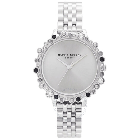 Olivia Burton Under the Sea Bejeweled Quartz Crystal Silver Dial Ladies Watch OB16US31 - 546x546