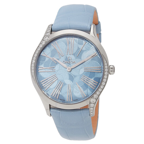Omega De Ville Mini Tresor Quartz Blue Dial Ladies Watch