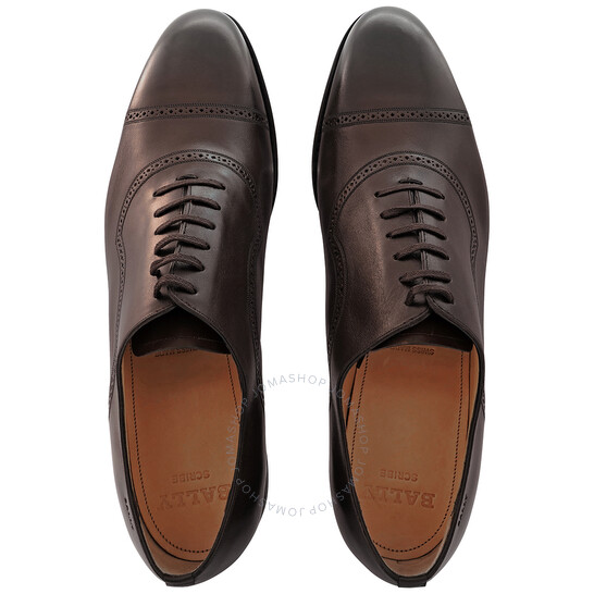【気質アップ】 Bally - Box Open Bally Men's Oxford Leather Scotch Brown Mid 靴
