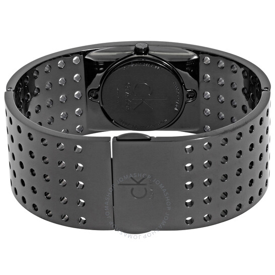 ギフト最適!    Black Grid Watch K8324302 Calvin Klein Open Box - Calvin Klein Grid Black Dial Ladies