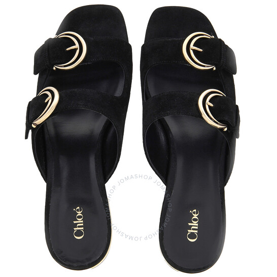 サンダル・ミュール CHLOE Women Sandals C22U188Z3001 Black Chloé Flower Sandals Mule in Black | Chloé US