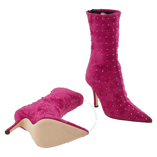 Paris Texas Ladies Pink Ruby Holly Mama Ankle Boots, Brand